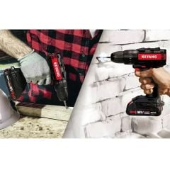 Keyang DD18BL-W 18V-2.0AH Akülü Darbeli Delme Vidalama Makinasi