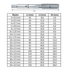 Teknik Drill's HSS 3'Lü Takım El Kılavuzu