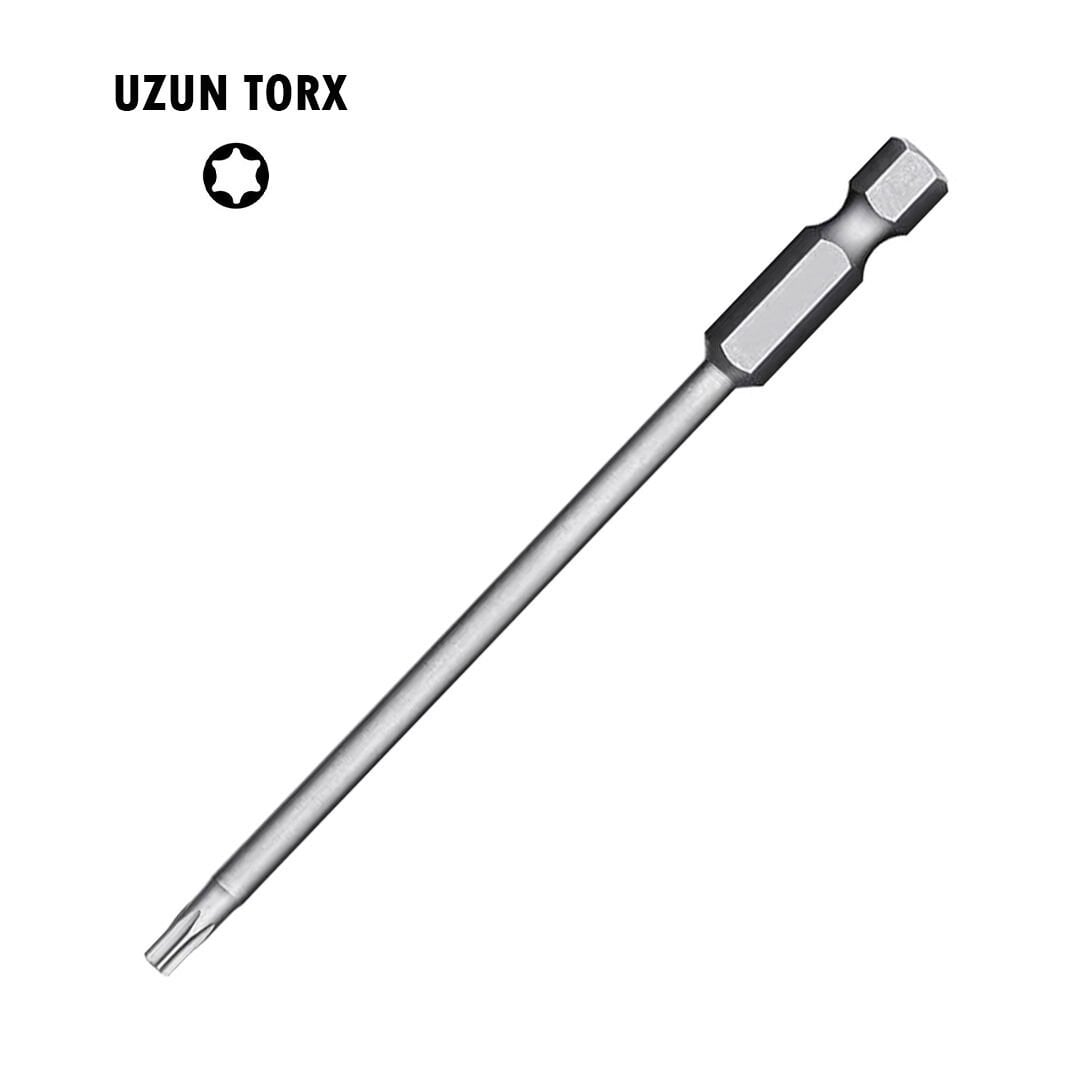 Teknik Drill's 1/4'' TORX Uzun Quiklock Bits Ucu