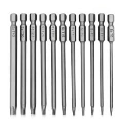 Teknik Drill's 1/4'' TORX Uzun Quiklock Bits Ucu