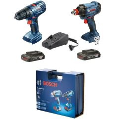 Bosch Professional GSR 180-Lİ + GDX 180-Lİ 18V 2.0AH Delme Vidalama Somun sıkma  Seti