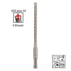 Bosch SDS-Plus-5X K-Delici Dört Ağız Hilti Ucu