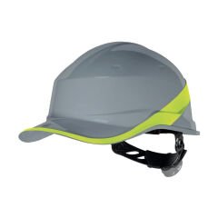 DeltaPlus DİAMOND V Yüksek Görünümlü Ayarlanabilir Baret Gri-Sarı