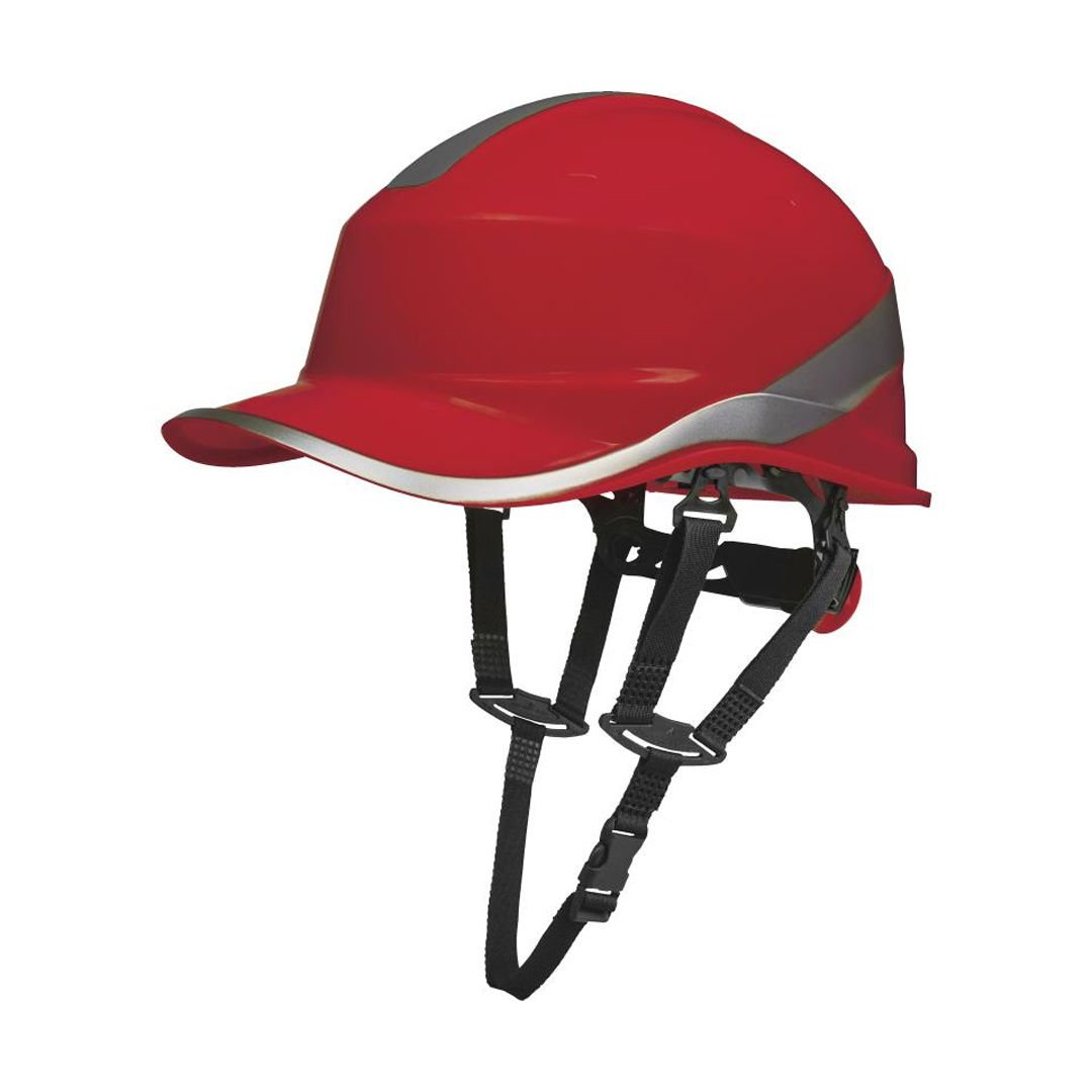 DeltaPlus DİAMOND V UP Yüksek Görünümlü Çene Bağlı Ayarlanabilir Baret Kırmızı