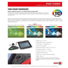 Sacit P950 Turbo Otomatik Kararan Kaynak Maskesi True Color
