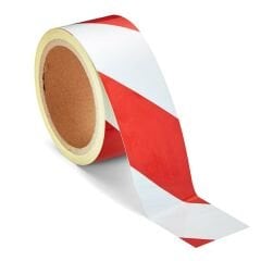 Kırmızı Beyaz Reflektif Bant  50 mm x 46 mt