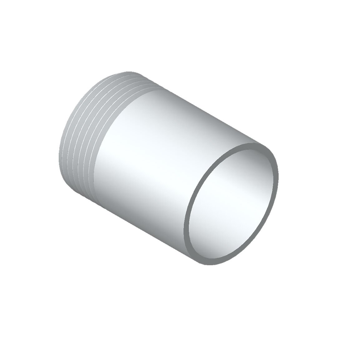 Alüminyum Nipel  1 1/4″ Ø42, L=65, 6060 Kaynaklı