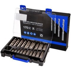 Teknik Drill's 170 Parça Taşlanmış Matkap Ucu Seti