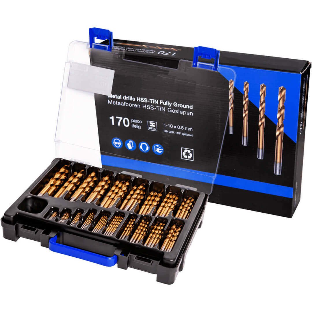 Teknik Drill's 170 Parça HSS TIN Kaplı Matkap Ucu Seti