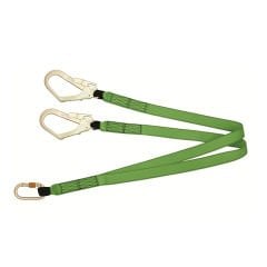 Karam Kİ261 Karabinalı Büyük Kancalı Kolon Çift Kollu Lanyard