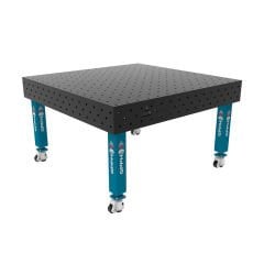 GPPH PRO Kaynak Masası Tekerlek Ayaklı Ø16 Delikli 100X100 Izgara Yüzeyli