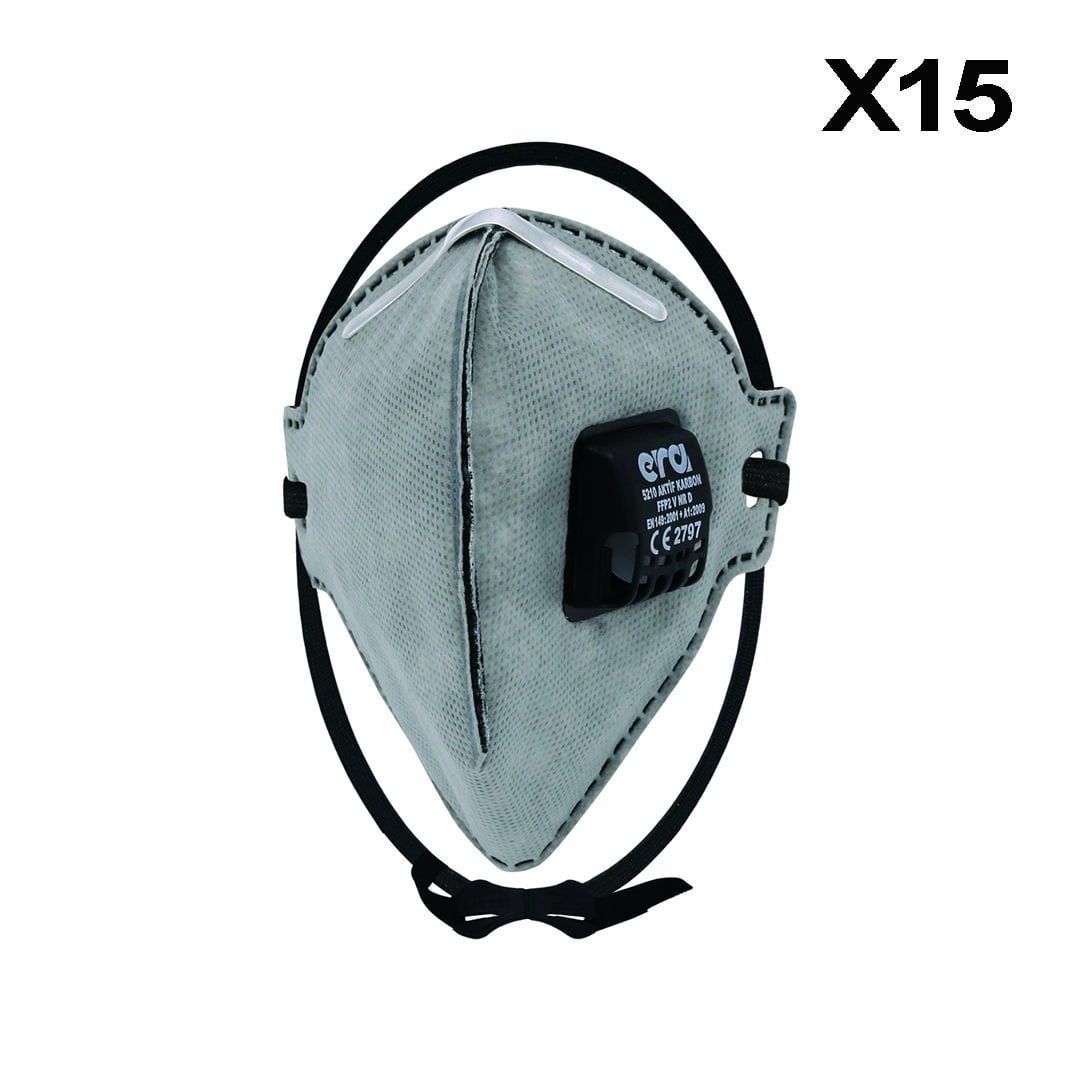 Era 5210 AC FFP2 V NR D Aktif Karbon Serisi Maske 15'Li Paket