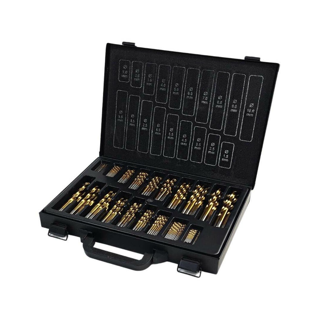 Teknik Drill's 170 Parça Titanyum Kaplı Matkap Ucu Seti