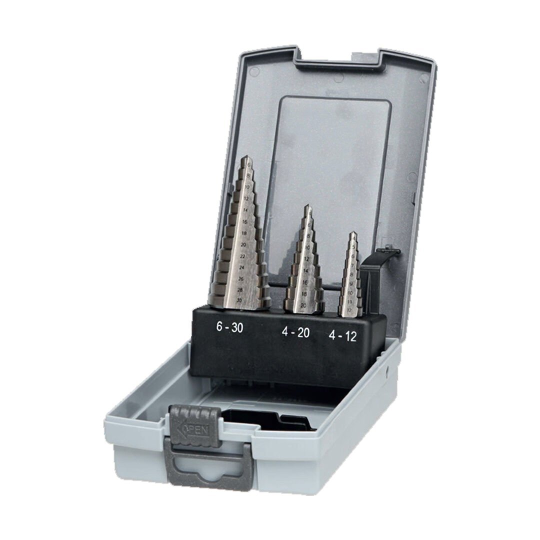 Teknik Drill's 3 Parça Kademeli (Kozalak Panç) Matkap Ucu Seti