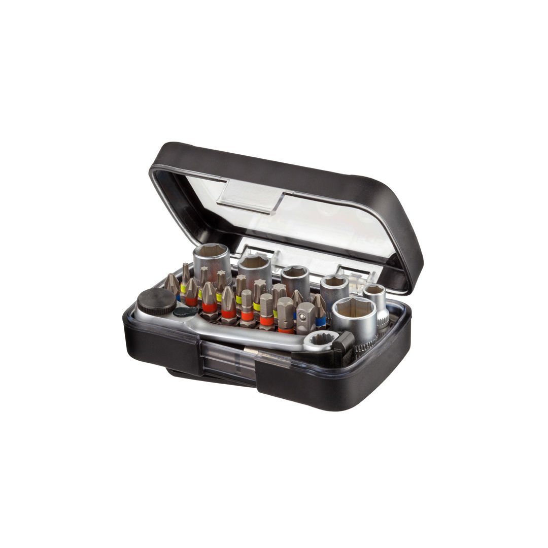 Teknik Drill's 24 Parça Adaptör + Cırcır Karışık Renk Bits ve Lokma Seti