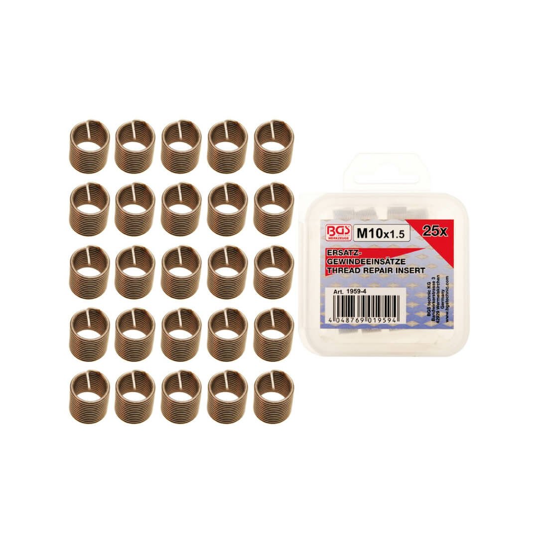 BGS 25 Parça M10 X 1.5mm Helicoil Yay Seti