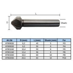 Teknik Drill's DIN335c Havşa Matkap Ucu 8.3 mm