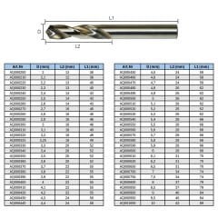 Teknik Drill's HSS Kısa DIN1897 Matkap Ucu