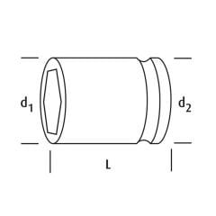Osaka Tool LN1S24 1 inç 24mm Havalı Lokma